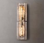 Lattice Clear Glass Sconce 30"