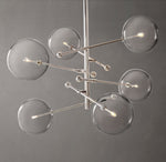 Glass Globe Mobile Six-Arm Chandelier 55"