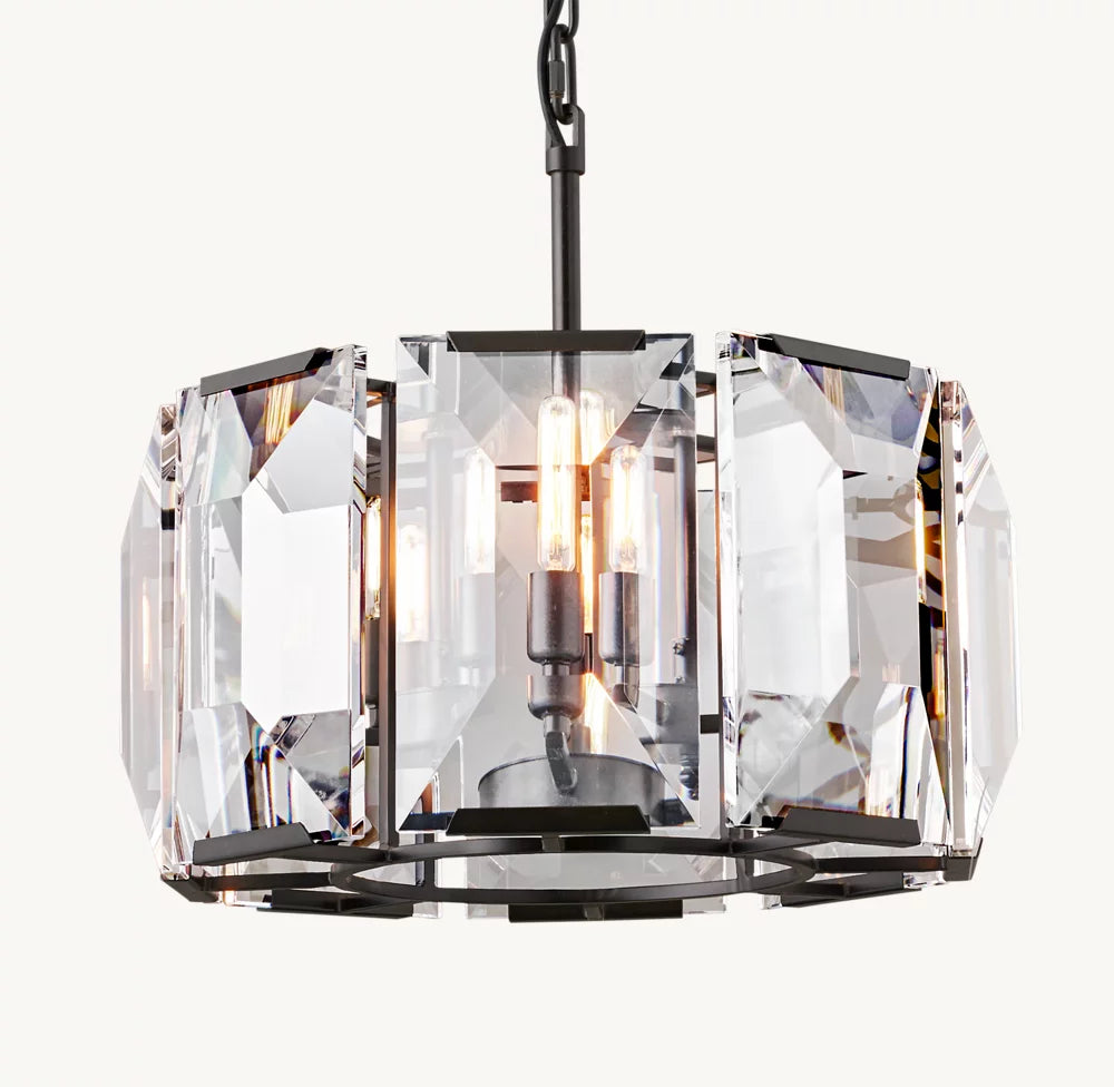 Harlow Crystal Round Chandelier 19"