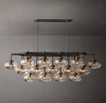 Cabrette Clear Glass Linear Chandelier 72"