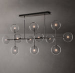 Glass Globe Mobile Linear Chandelier