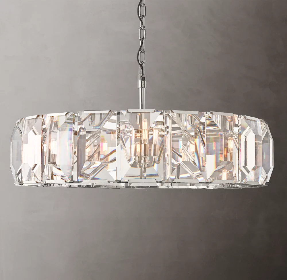 Harlow Crystal Round Chandelier 43"