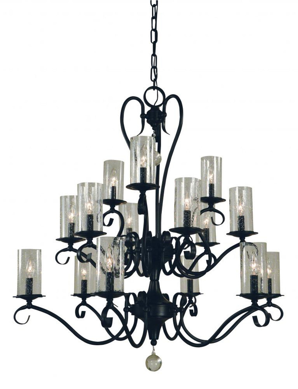 Ilsa Chandelier, 15-Light, Matte Black, 36"W (5027 MBLACK A07CZ)