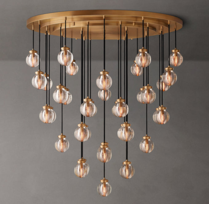 Pearl Round Chandelier 48"