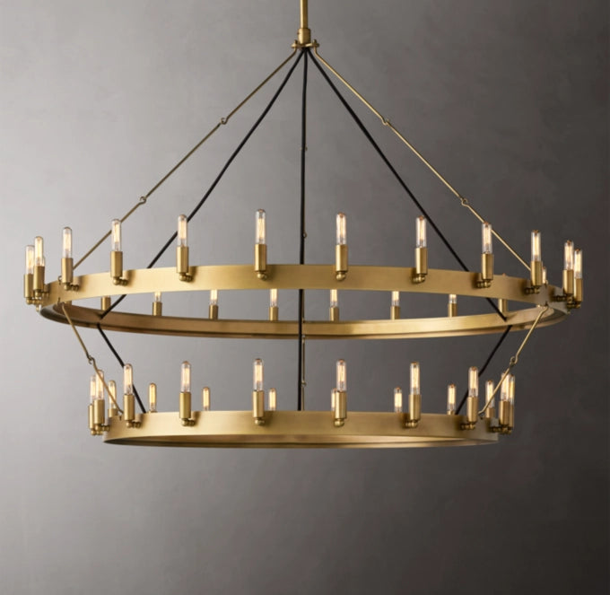 Camino Vintage Filament Two-Tier Chandelier 50"