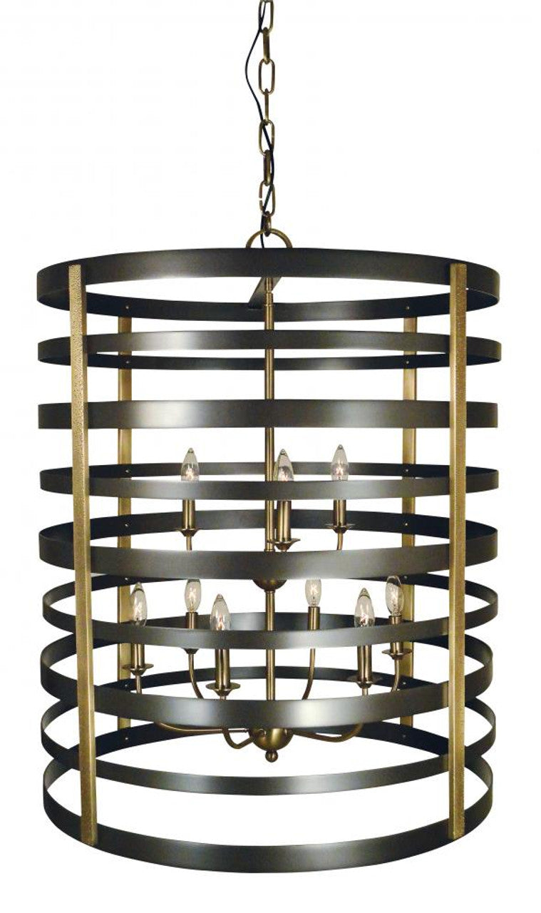 Pastoral Foyer Chandelier, 9-Light, Bronze, 28"W (5098 MB/AB A088X)