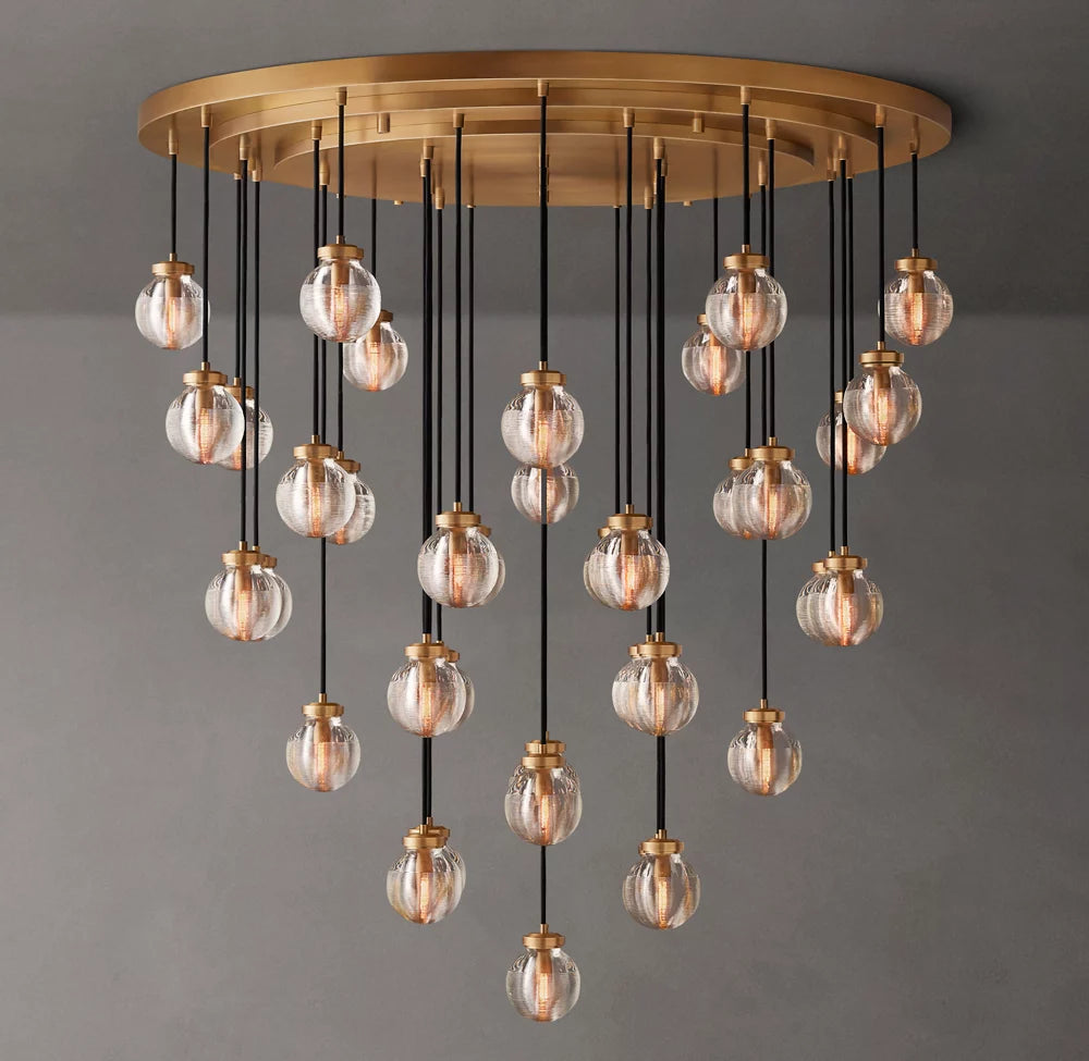 Pearl Round Chandelier 48"