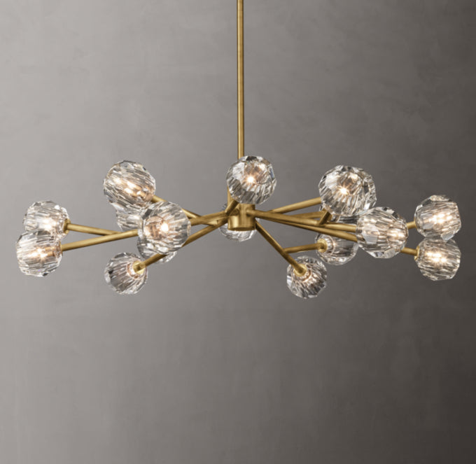 Boule De Cristal Clear Glass Round Chandelier 48"