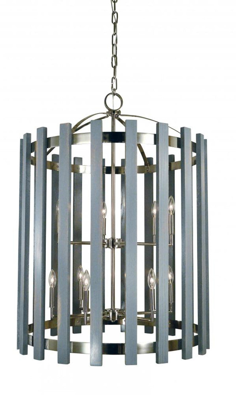 Pastoral Foyer Chandelier, 9-Light, Bronze, 28"W (5098 MB/AB A088X)