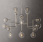 Bistro Globe Clear Glass Chandelier 56"