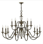 Bronze 15-Light Chandelier