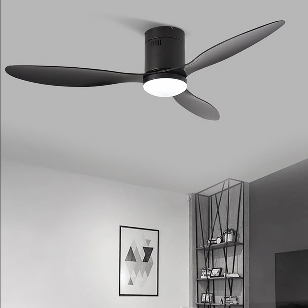 52 Inches Variable Frequency Three-color Dimming LED Ceiling Fan Light with Remote Control