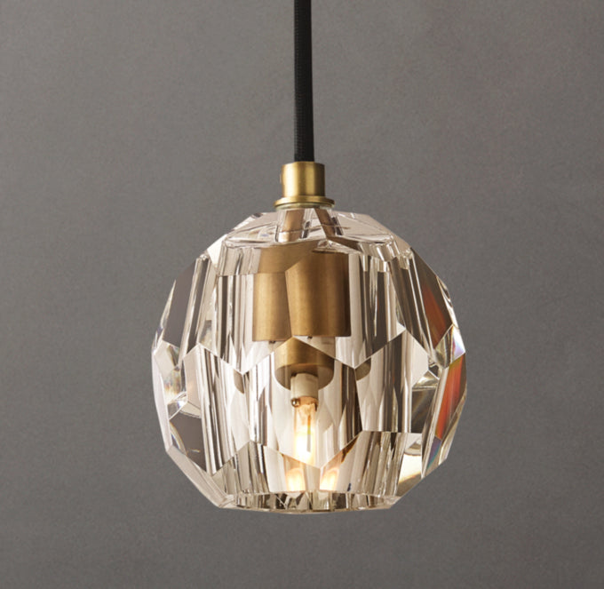 Boule De Cristal Clear Glass Cord Pendant