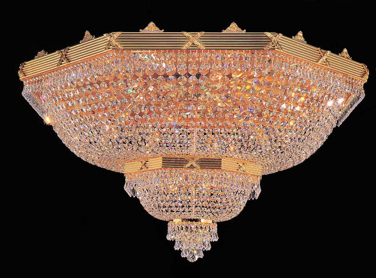Entryway/ foyer crystal chandelier in gold plated finish