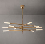 Rousseau 10-Light Mobile Etched Rod Chandelier