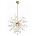 White Eight Light Large Chandelier