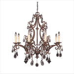 Tortoise Shell Eight-Light Chandelier