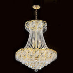 11-Light Gold Finish with Clear-Crystals Chandelier