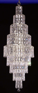 18 lights crystal chandelier in polished chrome finish