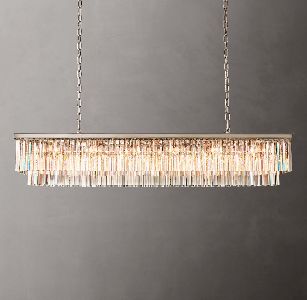 1920s Odeon Rectangular Chandelier 72"