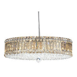Stainless Steel 15-Light Golden Shadow Swarovski Elements Pendant Light, 21W x 6.5H x 21D
