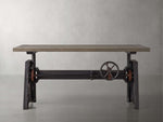 Industrial Crank Desk with Wynn Top