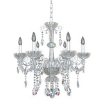 Six-Light 25.5-Inch Wide Chandelier with Firenze Clear Crystal