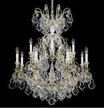 Silver 13-Light Clear Heritage Handcut Crystal Chandelier, 32W x 37H x 32D