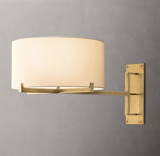Pauillac Drum Shade Swing-Arm Sconce