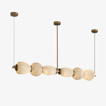 Alabaster Pebble Linear Chandelier