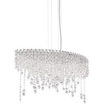 Stainless Steel Six-Light Eye Short Pendant with Clear Heritage Crystal