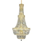 Gold Thirty-Four Light 28-Inch Chandelier with Royal Cut Clear Crystal