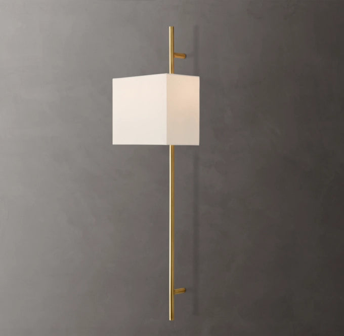 Vela Octagonal Bar Sconce - Rectangular Shade