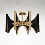 Genesis 8 Vintage Brass Semi-Flush Mount Ceiling Fixture