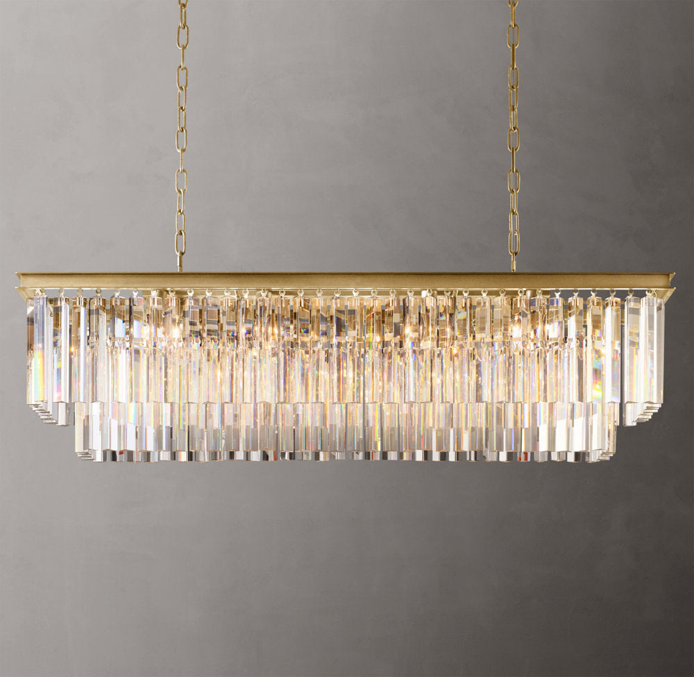1920s Odeon Rectangular Chandelier 49"