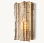 Lattice Smoke Glass Sconce 15"