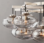 Cabrette Clear Glass Round Chandelier 60"