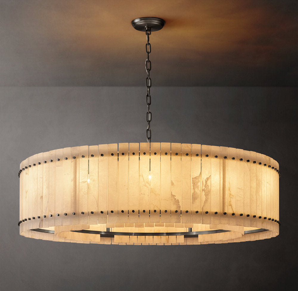 San Marco Alabaster Round Chandelier 60"