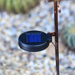 Round Iron Hollow Projection Flowers Screen Waterproof Solar Ground Lights