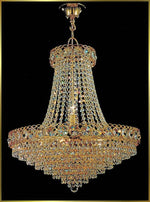 12 lights crystal chandelier in gold plated finish