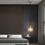 Round Square Metal Crystal Three Step Dimming Modern Pendant Lighting