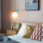 Colorful Creative Glass Flower Leaves Nordic Pendant Lights Chandelier