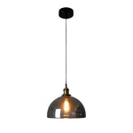 Retro Creative Glass Electroplated Smoke Gray Industrial Pendant Lamp