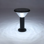 Round Light Control Induction Black Modern Outdoor Solar Pathway Lights