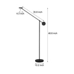 Black Adjustable Arm Invisible LED Floor Lamp