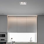 Rectangular 2 Lights Adjustable Three Step Dimming Recessed Spotlight