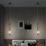 Modern 1-Light Copper Single Crystal Pendant Light with 3-Step Dimming LED