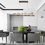 Irregular Glass Shade Stone Creative Cognac Color Modern Chandelier