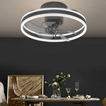 Round Stepless Dimming LED 360° Rotating Modern Ceiling Fan Light
