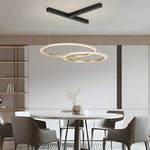 2/3 Rings Three Step Dimming Creative Modern Ceiling Lights Fixture Chandelier